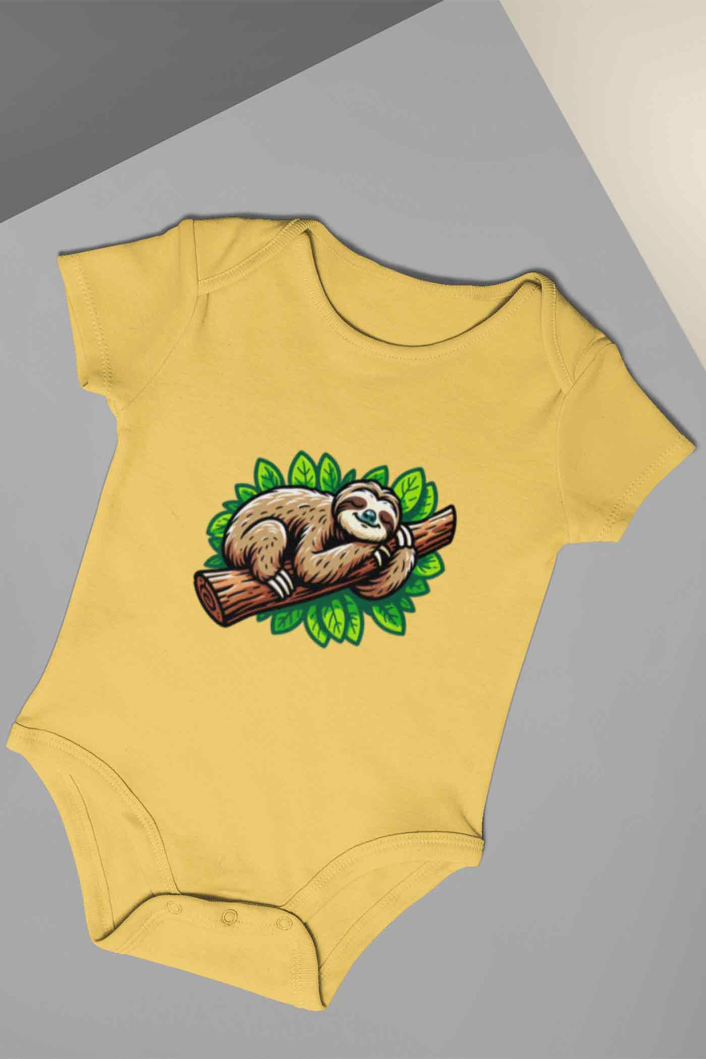 Sloth Kids Rompers Yellow
