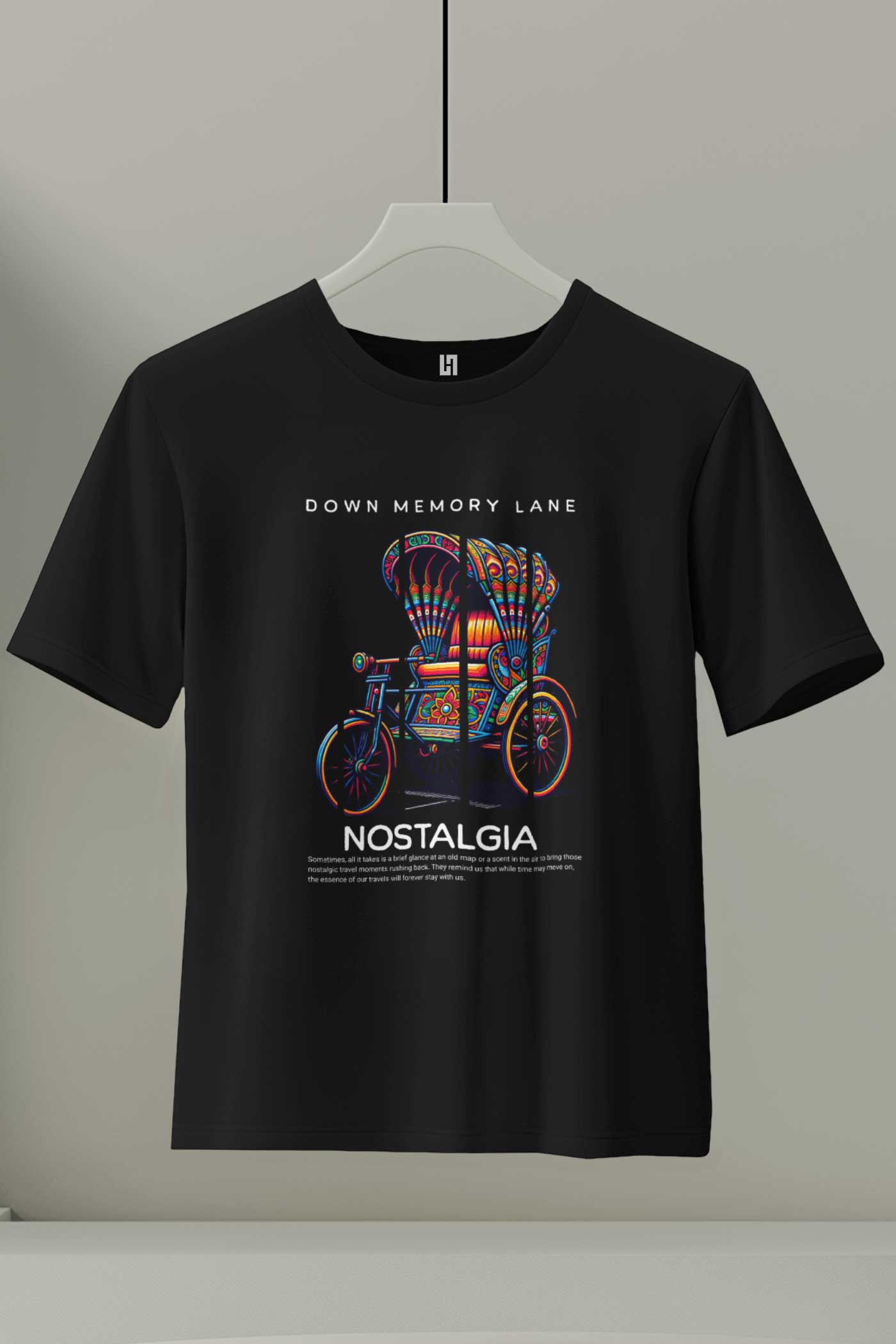 Nostalgic Rickshaw Men Tshirt Black