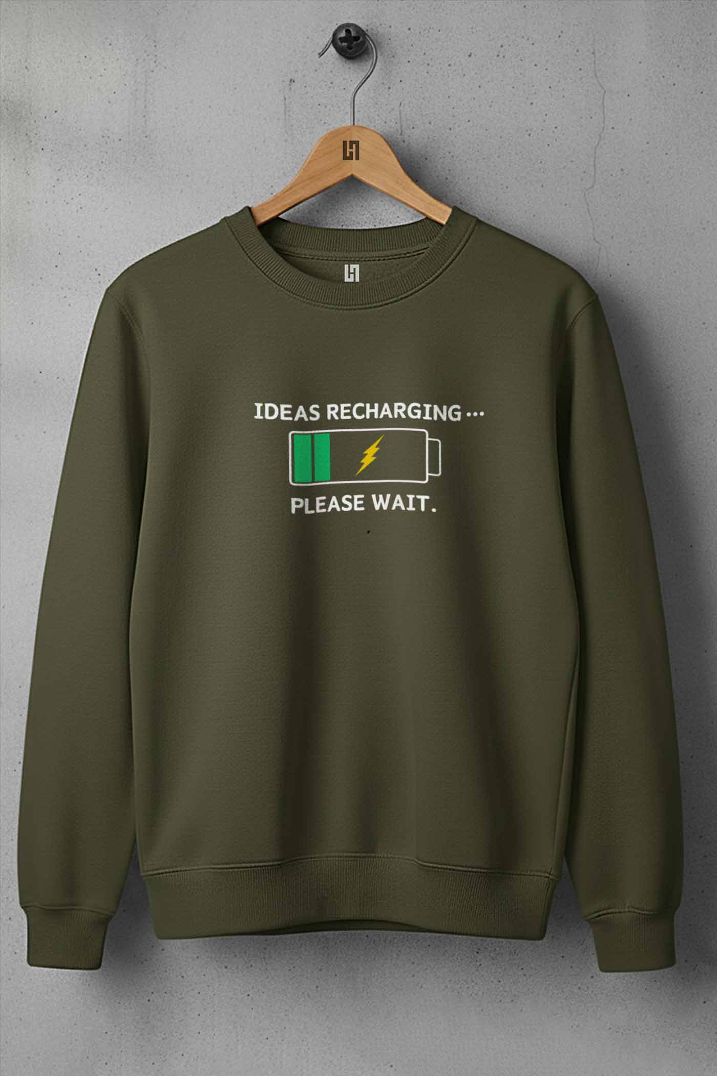 Recharge Classic Sweatshirt Olive Green