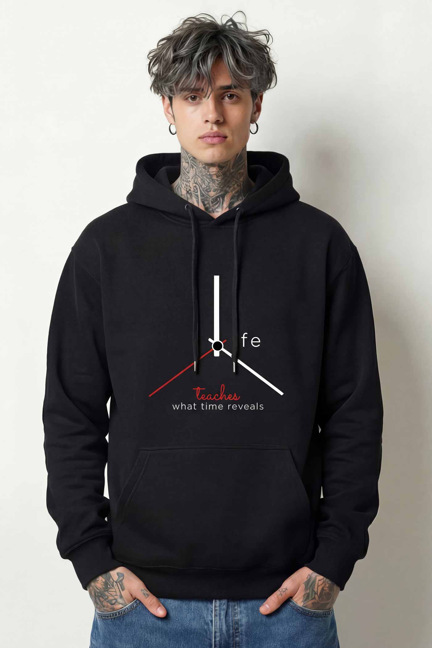 Time Unisex Hoodie Black