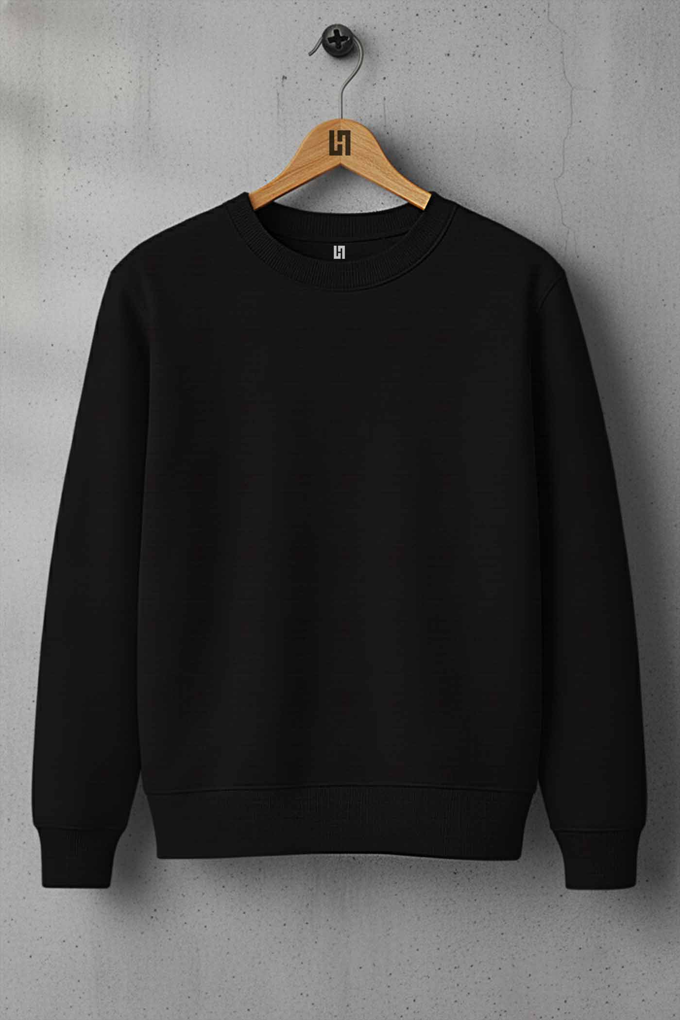 Plain Classic Sweatshirt Black