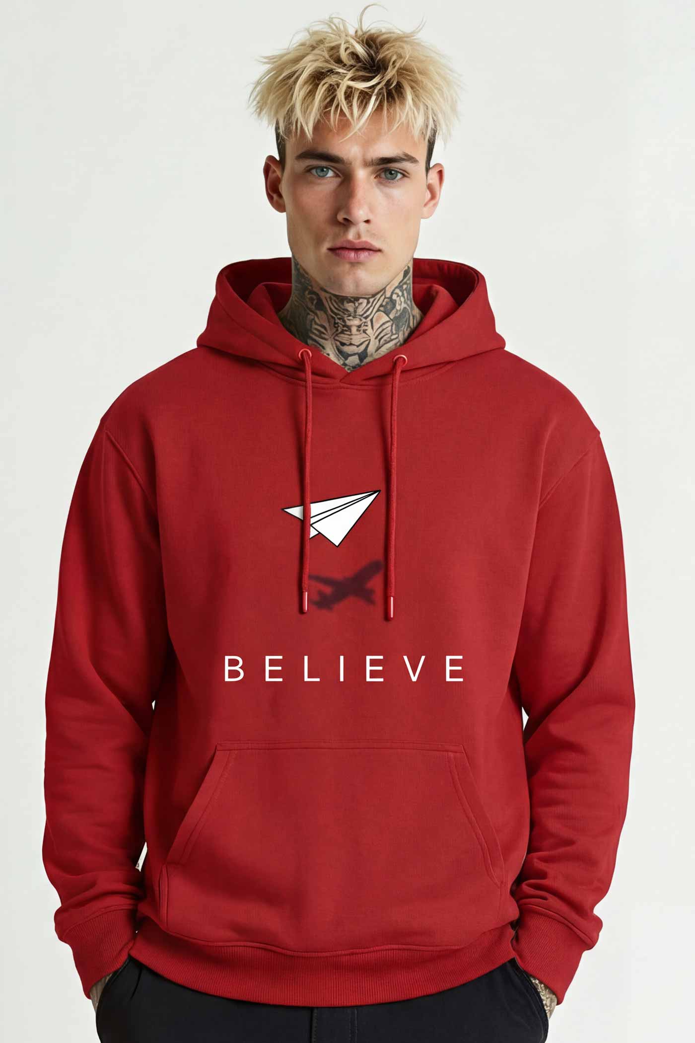 Believe Unisex Hoodie Red