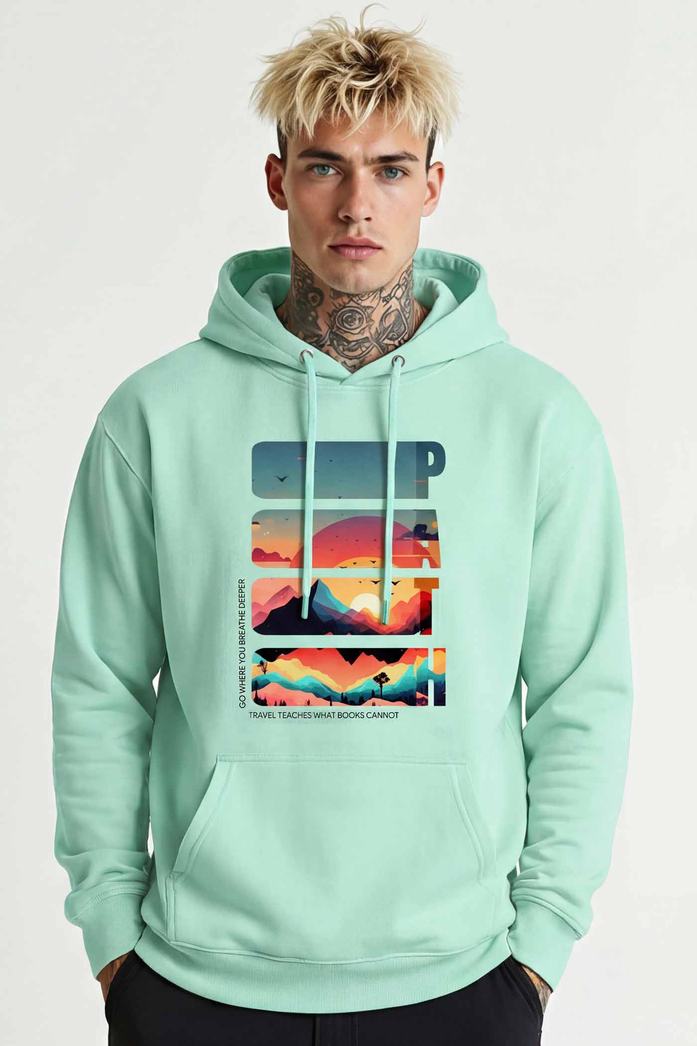 Path Unisex hoodie Mint
